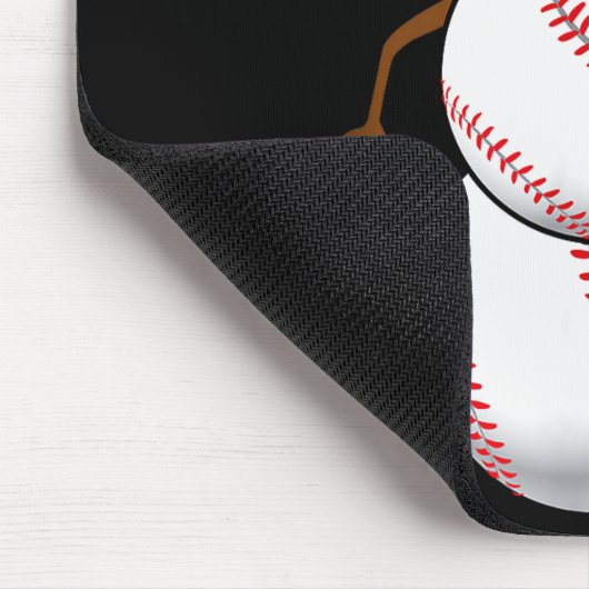 Baseball Fan Snowman Funny Christmas Gift Mousepad (Ecke)