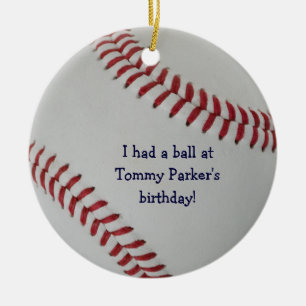 Baseball Fan-tastic_autograph-style Gastgeschenk Keramikornament