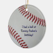 Baseball Fan-tastic_autograph-style Gastgeschenk Keramikornament (Links)