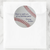 Baseball Fan-tastic_Catch Sie bei meiner Geburtsta Runder Aufkleber (Tasche)