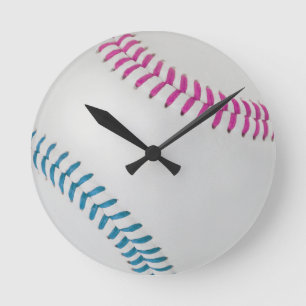 Baseball Fan-tastic_Color Laces_fu_tl Runde Wanduhr