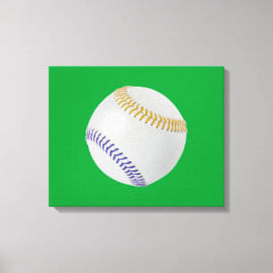 Baseball Fan-tastic_Color Laces_go_bl Leinwanddruck