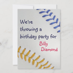 Baseball Fan-tastic_Color Laces_go_bl Party Einladung