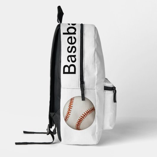 Baseball Fan White Bedruckter Rucksack (Links)