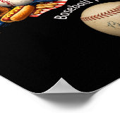 Baseball-Fanatiker Poster (Ecke)