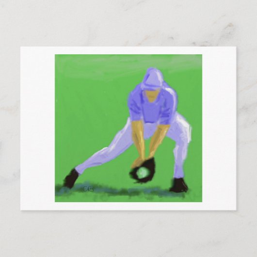 Baseball-Fang-Kunst Postkarte (Vorderseite)