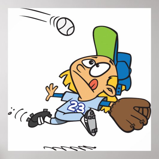 Baseball fangen poster (Vorne)