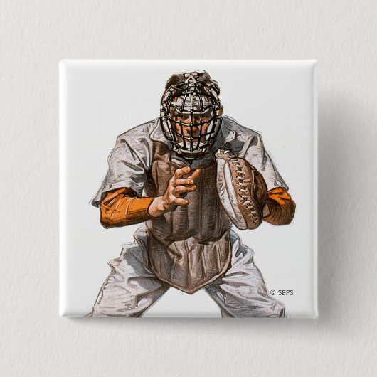 Baseball-Fänger Button (Vorderseite)