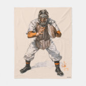 Baseball-Fänger Fleecedecke (Vorderseite)