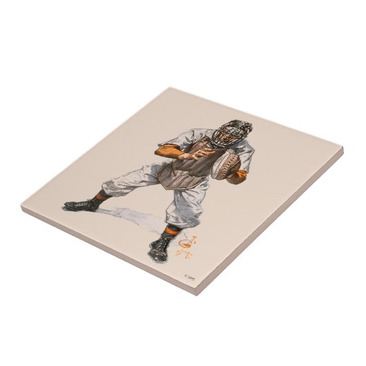 Baseball-Fänger Fliese (Seite)