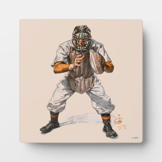 Baseball-Fänger Fotoplatte (Vorderseite)