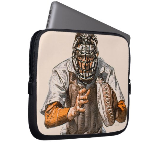Baseball-Fänger Laptopschutzhülle (Vorne Rechts)