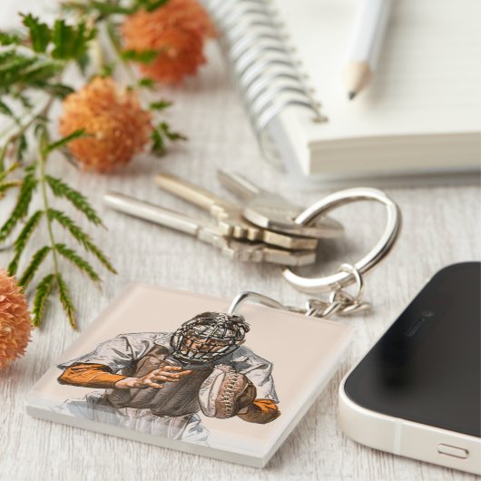 Baseball-Fänger Schlüsselanhänger (Vorderseite rechts)