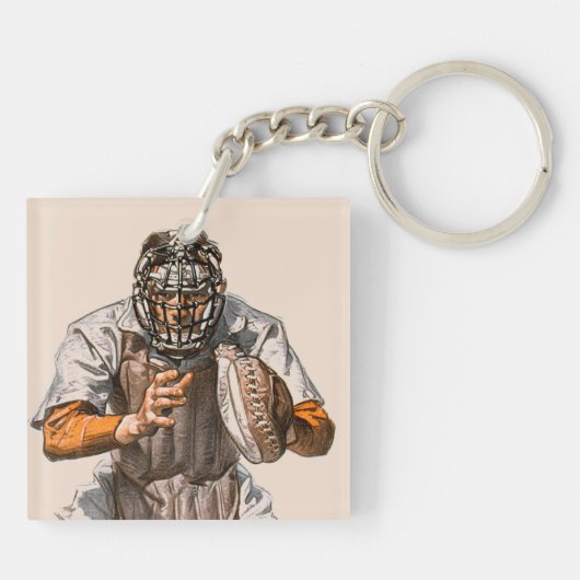 Baseball-Fänger Schlüsselanhänger (Rückseite)