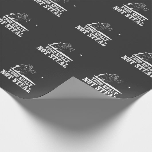 Baseball-Fänger-Witz - Tausend Shalt nicht stehlen Geschenkpapier (Ecke)