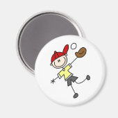 Baseball Fangkugel Magnet (Vorderseite/Rückseite)