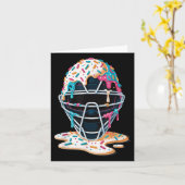 Baseball-Fangmaske Eiscreme Treibhauseffekt Baseba Karte (Gelbe Blume)