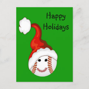 Baseball fans Christmas Feiertagspostkarte
