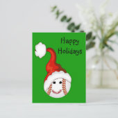 Baseball fans Christmas Feiertagspostkarte (Stehend Vorderseite)