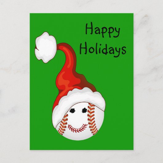 Baseball fans Christmas Feiertagspostkarte (Vorderseite)