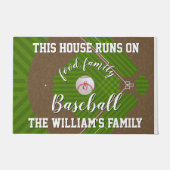 Baseball Fans Fußmatte (Vorderseite)