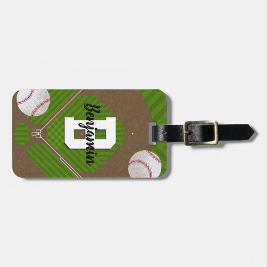 Baseball Fans Gepäckanhänger (Vorderseite horizontal)