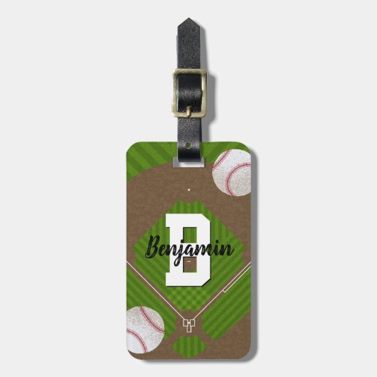 Baseball Fans Gepäckanhänger (Vorderseite vertikal)