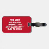 Baseball Fans Gepäckanhänger (Rückseite horizontal)