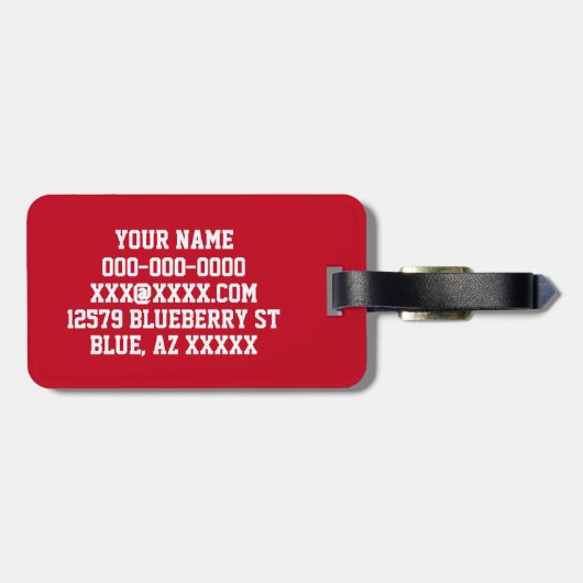 Baseball Fans Gepäckanhänger (Rückseite horizontal)