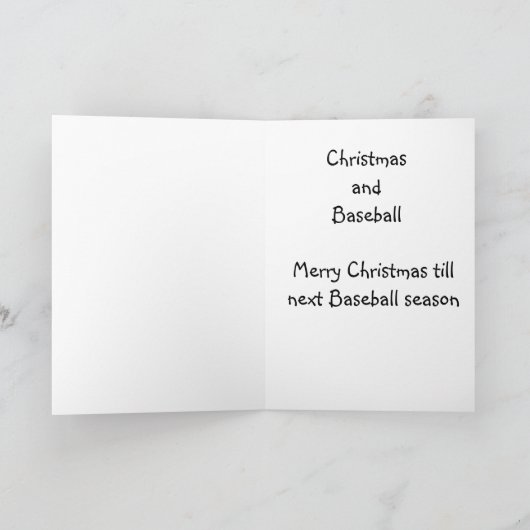 Baseball-Fans Weihnachten (Innenseite)