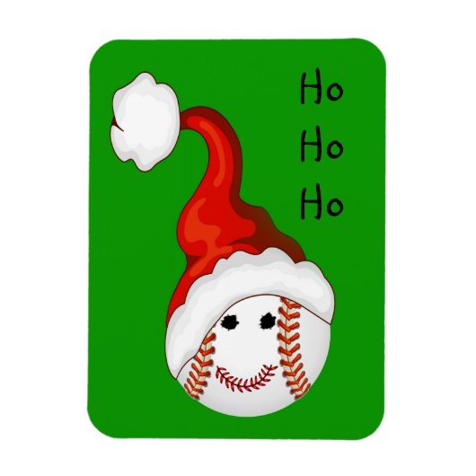 Baseball-Fans Weihnachten Magnet (Vertikal)