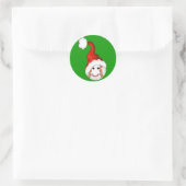 Baseball-Fans Weihnachten Runder Aufkleber (Tasche)