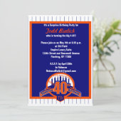 Baseball-Fanüberraschung Geburtstagseinladung Einladung (Stehend Vorderseite)