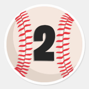 Baseball-Favorit Nr. 2 Runder Aufkleber