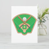 Baseball-Feld-Einladungen Einladung (Stehend Vorderseite)