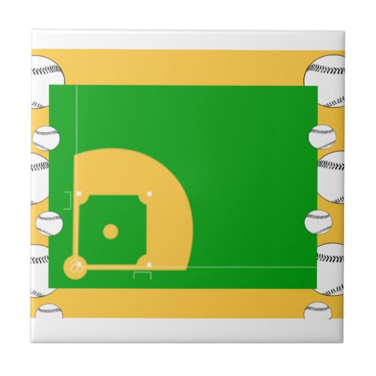 Baseball-Feld Fliese (Vorderseite)