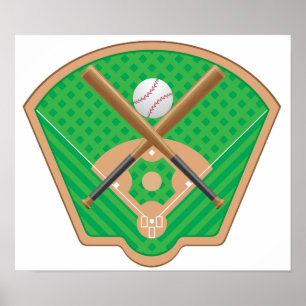 Baseball-Feld-Plakat Poster