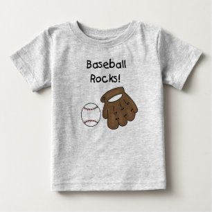 Baseball-Felsen Baby T-shirt