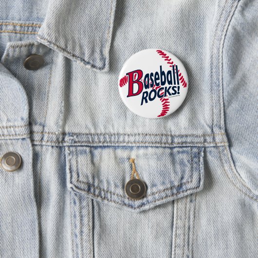 Baseball-Felsen! Knopf Button (Beispiel)