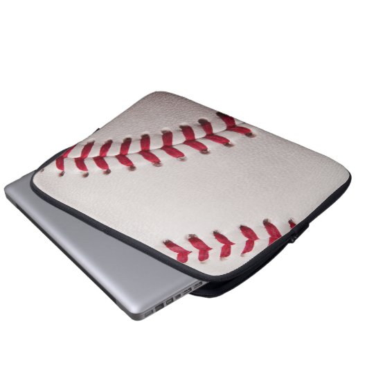 Baseball - fertigen Sie Laptopschutzhülle (Vorne Knopf)
