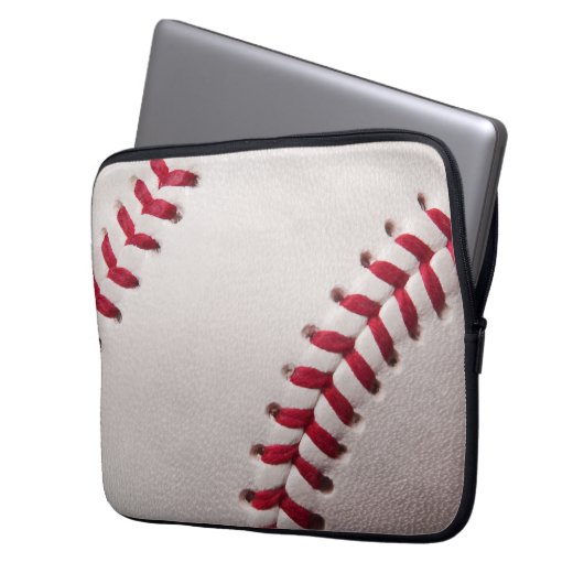 Baseball - fertigen Sie Laptopschutzhülle (Vorderseite Links)