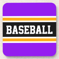 BASEBALL Fett Lila, gelbe Streifen