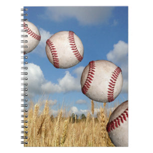 Baseball Field, Baseball in Air Notebook Notizblock