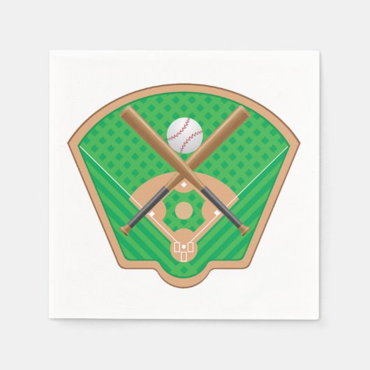 Baseball Field Paper Napkins Serviette (Vorderseite)