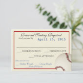Baseball Field Pass Wedding Response Card RSVP Karte (Stehend Vorderseite)