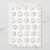 Baseball First Birthday Rookie des Jahres Einladung (Rückseite)