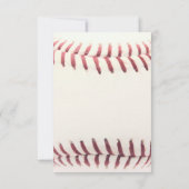 Baseball First Geburtstag Einladung (Rückseite)
