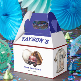 Baseball First Year Down 1st Birthday Geschenkschachtel