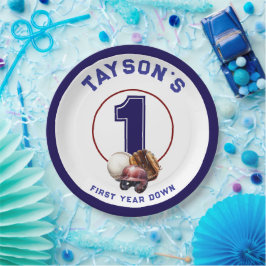 Baseball First Year Down 1st Birthday Pappteller