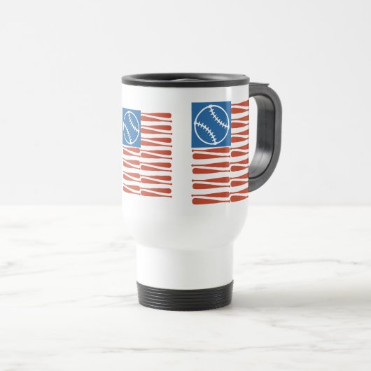 Baseball-Flag-Tasse Reisebecher (VorderseiteRechts)